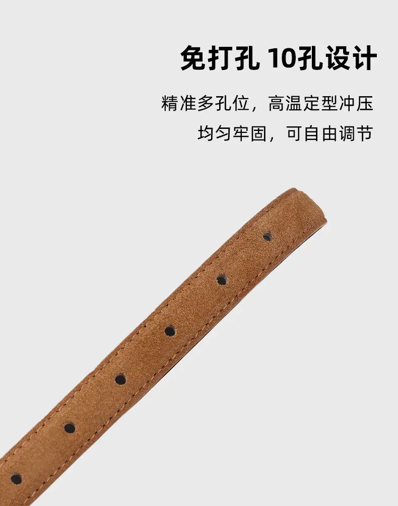 Women Genuine Leather Belt with Gold Clasp — feature 12