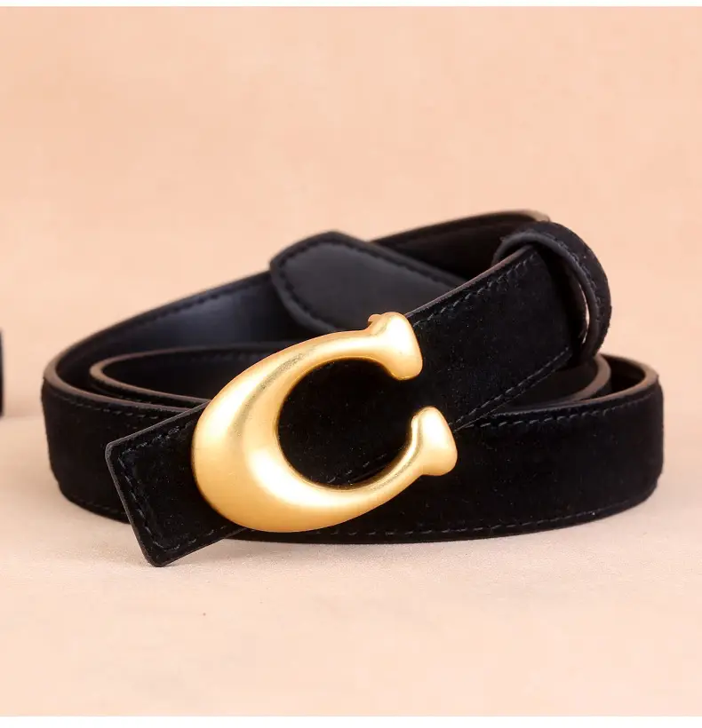 Women Genuine Leather Belt with Gold Clasp — feature 20