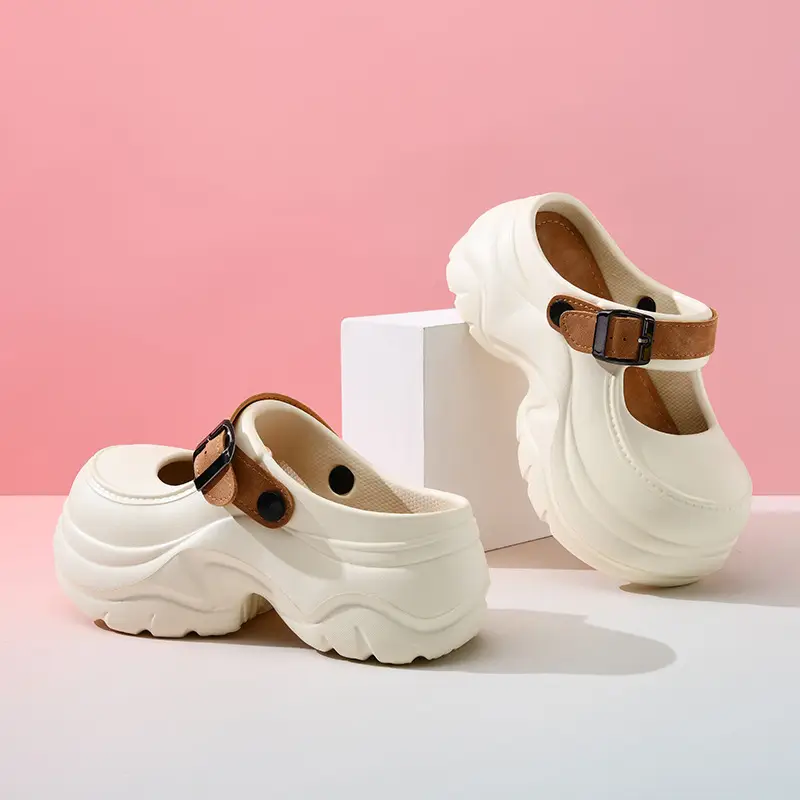 High Heel Sandals and Slippers Women's High-rise Non-slip Breathable Outer Wear Slippers EVA Soft and Lightweight Non-grinding Foot Clip Heading Slippers - Image 6