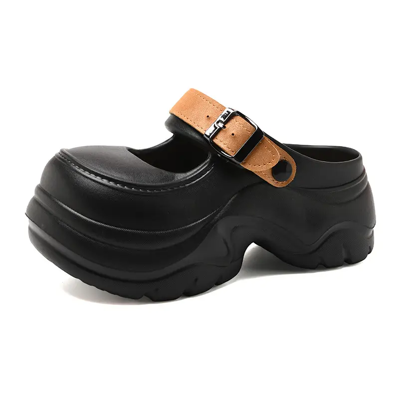High Heel Sandals and Slippers Women's High-rise Non-slip Breathable Outer Wear Slippers EVA Soft and Lightweight Non-grinding Foot Clip Heading Slippers - Image 9