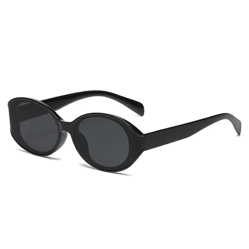 Women Curved Sunglasses Korean Style Anti-UV White