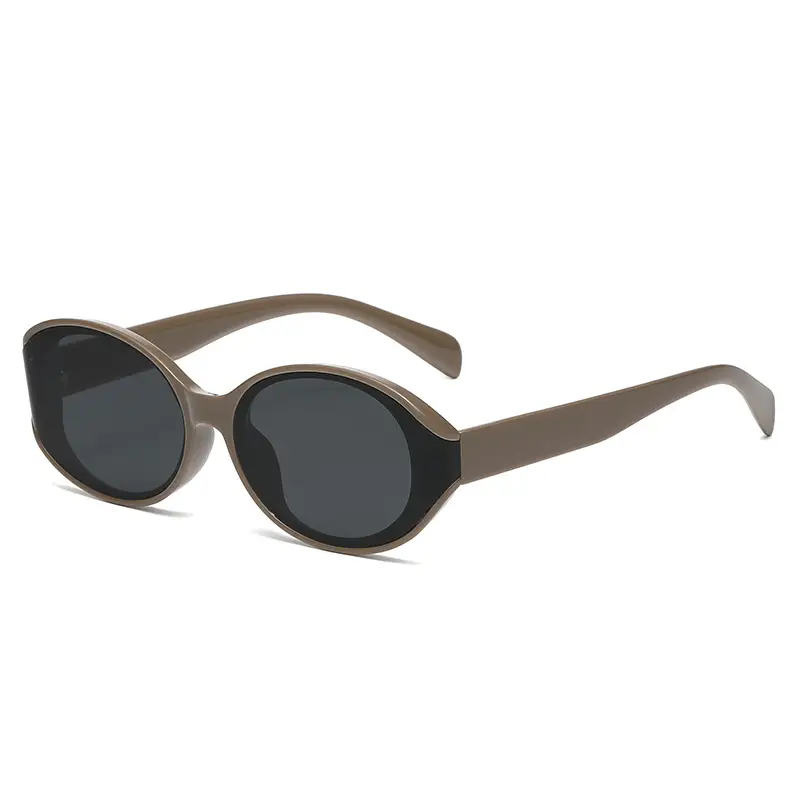 Women Curved Sunglasses Korean Style Anti-UV White - Image 4