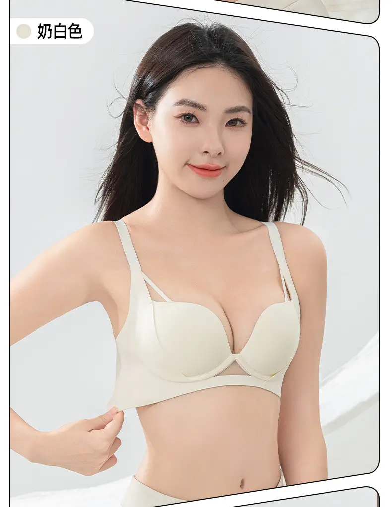 Women's Red Bra Anti-Sagging Gathering Breathable — feature 18