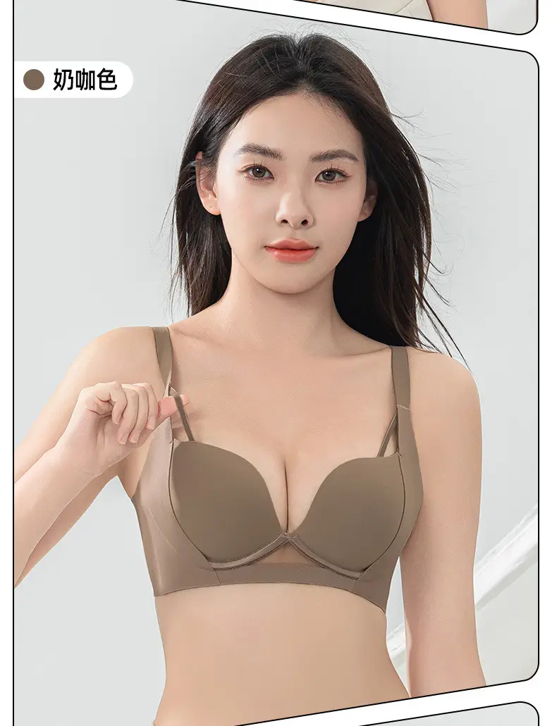 Women's Red Bra Anti-Sagging Gathering Breathable — feature 20