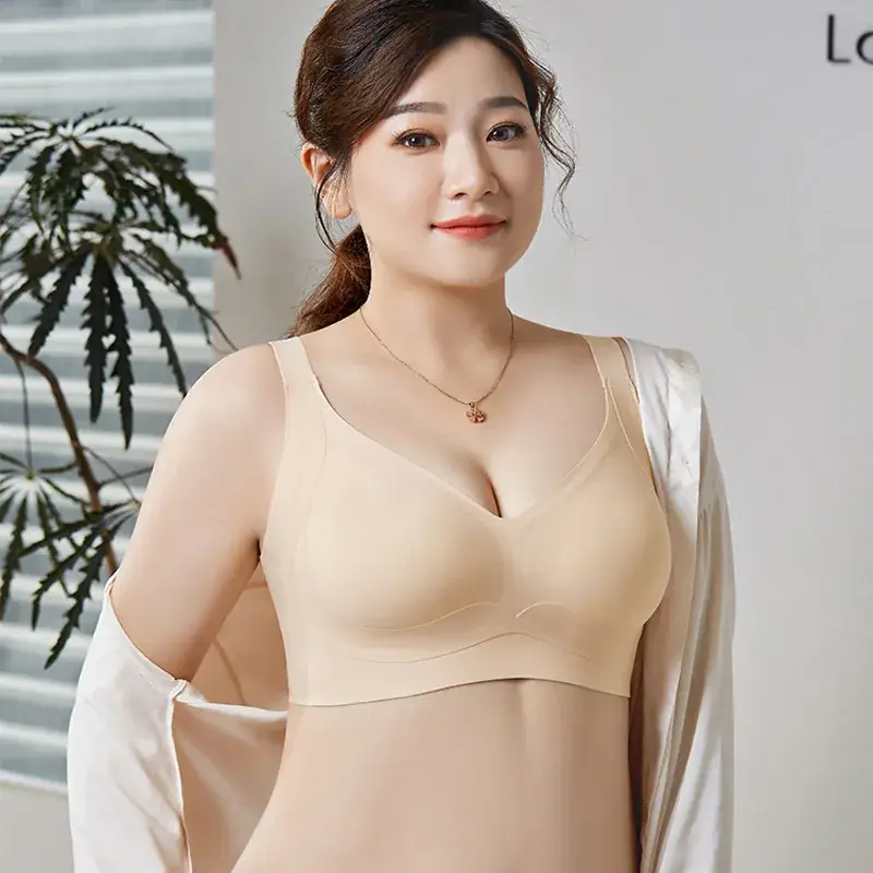 Traceless Jelly Plus Size Non-Steel Bra Large Chest - Image 7
