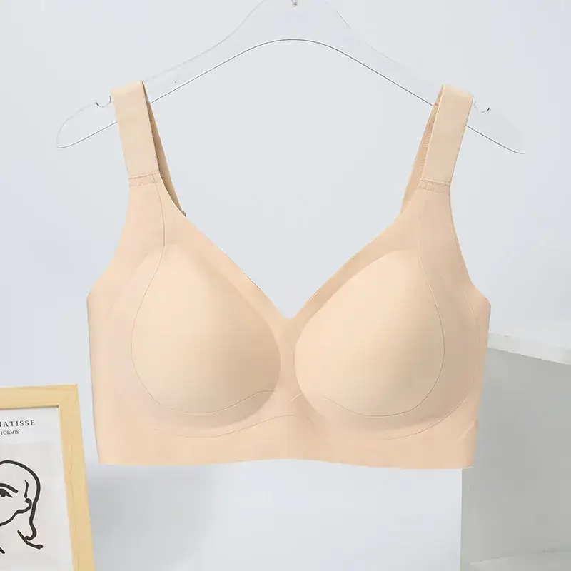 Traceless Jelly Plus Size Non-Steel Bra Large Chest - Image 2