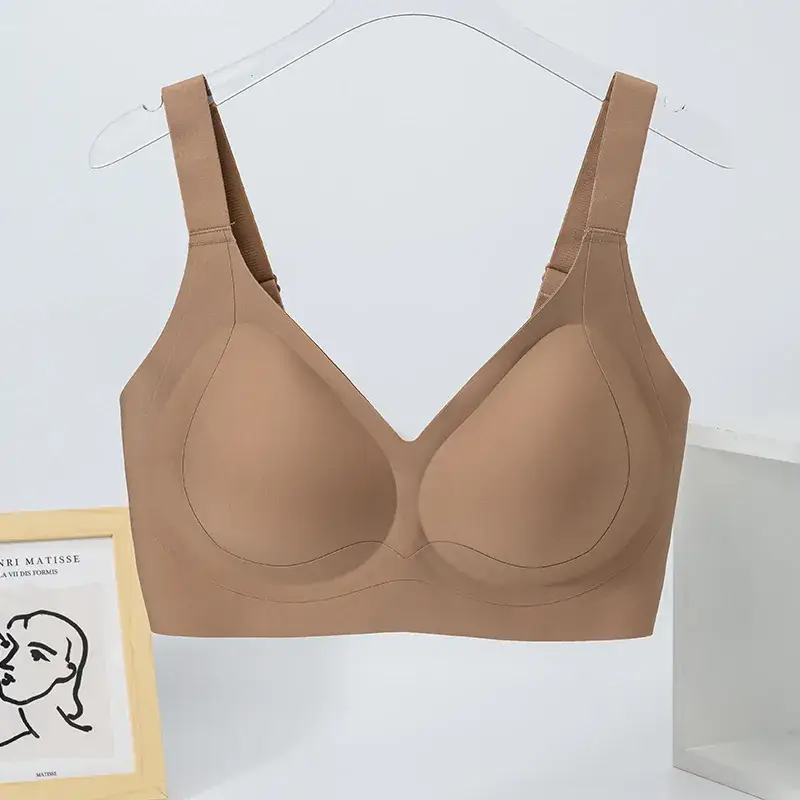 Traceless Jelly Plus Size Non-Steel Bra Large Chest - Image 3