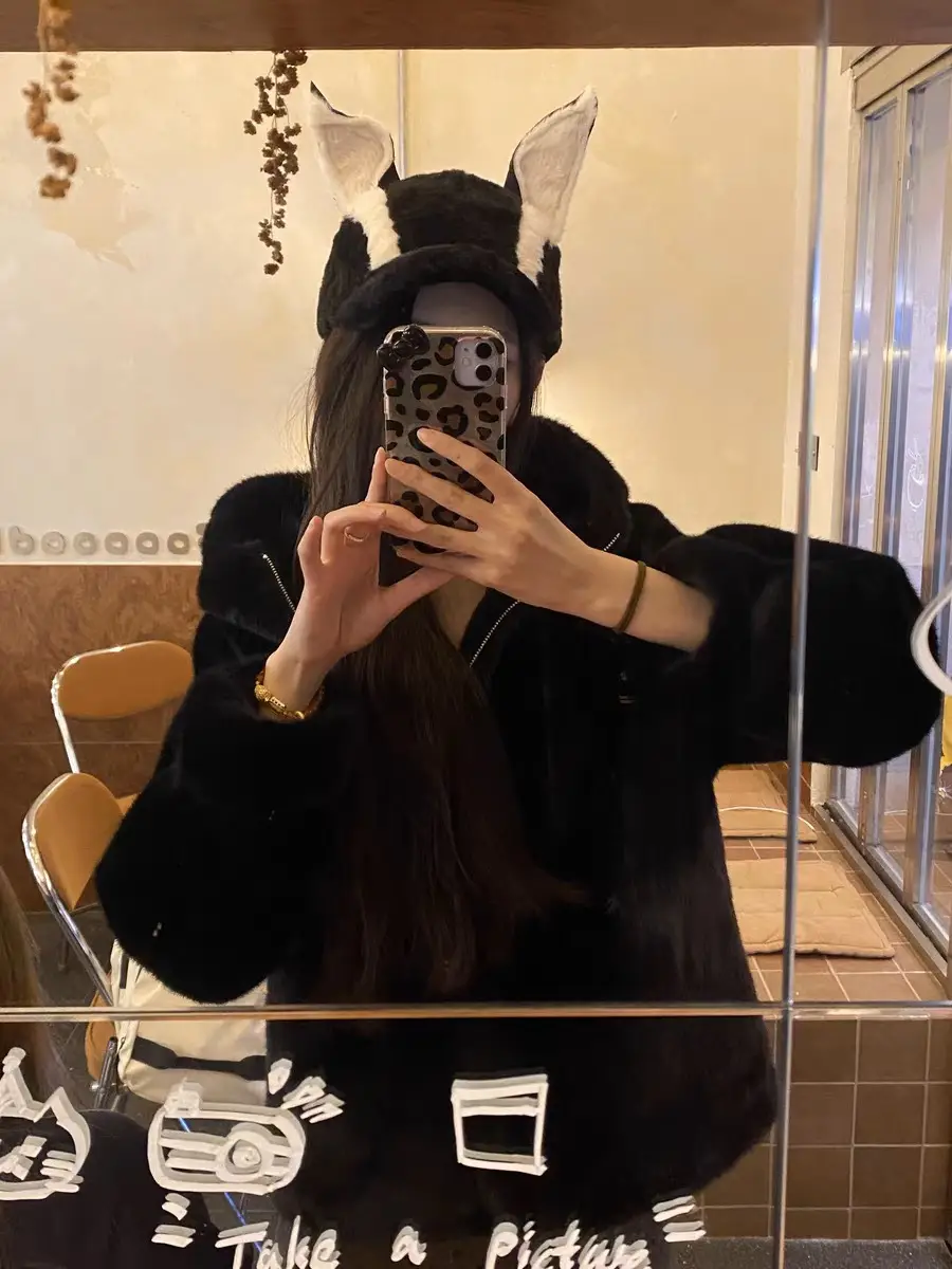 Autumn Winter Dubin Dog Ears Baseball Cap Plush Warm Thickened Cap All-match Face Small Casual Outdoor — feature 2