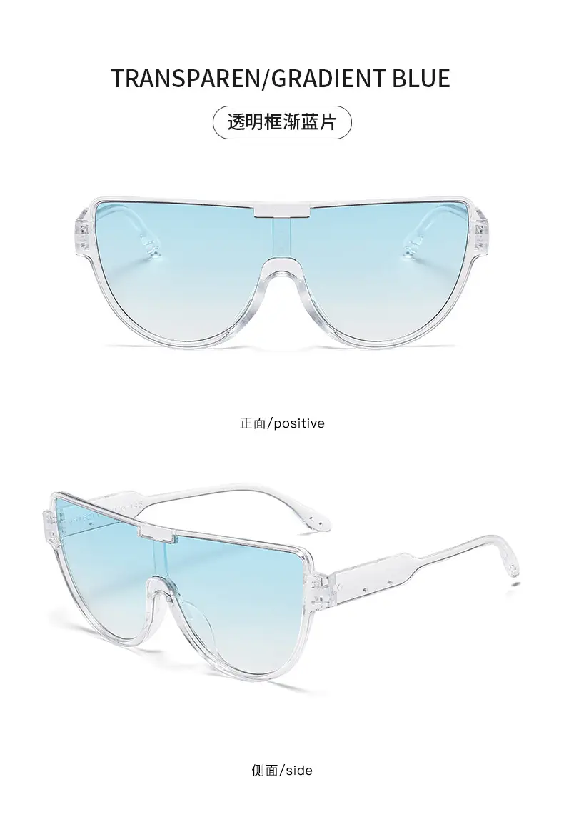 Fashion Aviator Sunglasses Light Blue Transparent β feature 17