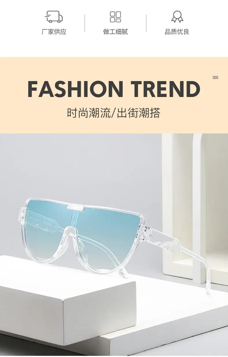Fashion Aviator Sunglasses Light Blue Transparent β feature 2