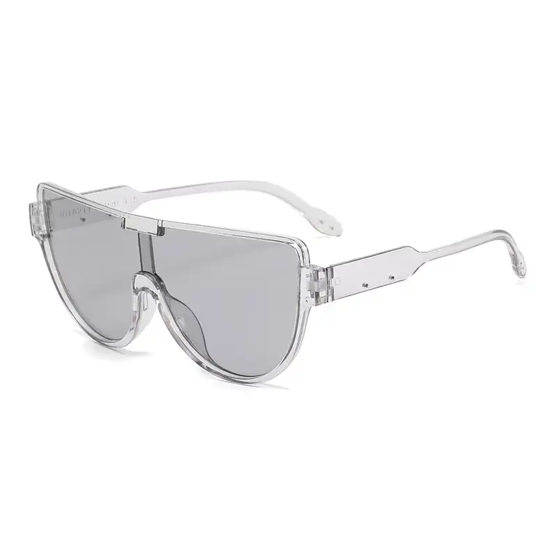 Fashion Aviator Sunglasses Light Blue Transparent - Image 4