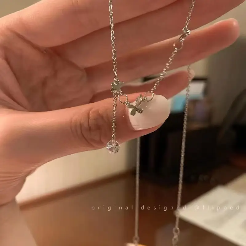 Double Layer Butterfly Necklace Women's Light Luxury Collarbone Chain - Image 13