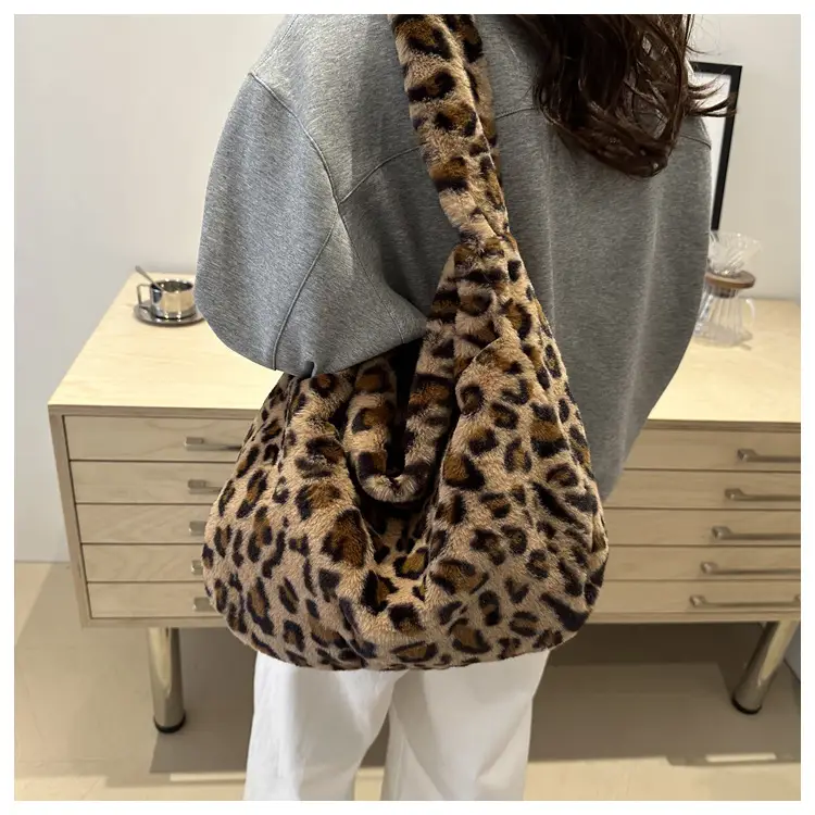 Leopard Print Fur Shoulder Bag 2024 Winter Autumn — feature 20