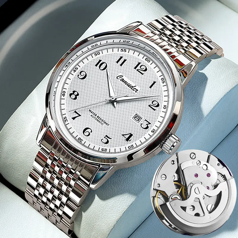 Fully Automatic Imitation Mechanical Watch Men's Watch Men's Hollow Waterproof Trendy Luminous Calendar Douyin Kuaishou Dropshipping - Image 3