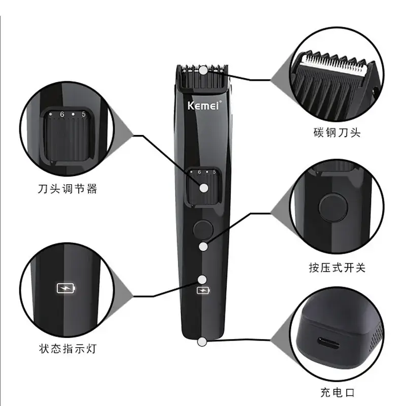 Kemei KM-302 Adjustable Hair Clipper Electric - Image 5
