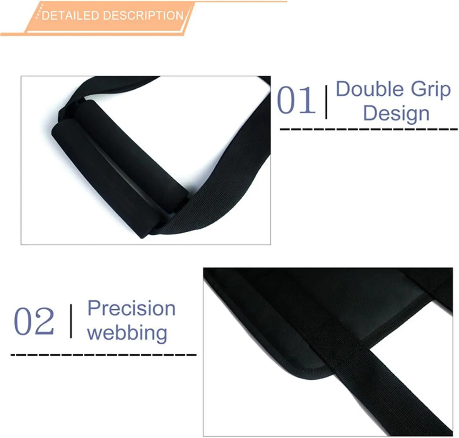 Black Adjustable Belt for Bed-Ridden Turn Over Care — feature 2