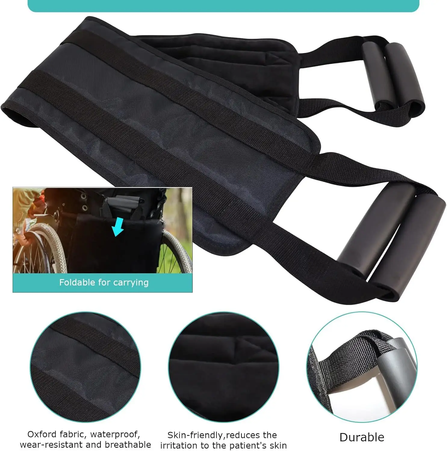 Black Adjustable Belt for Bed-Ridden Turn Over Care — feature 6