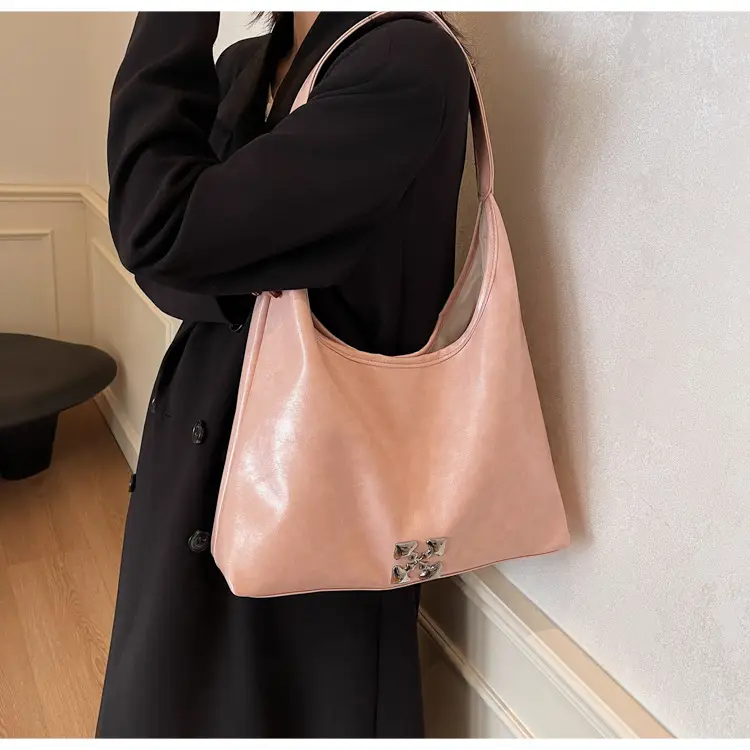 Women's Pink PU Shoulder Bag Large Capacity — feature 19