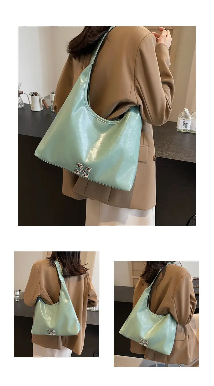 Women's Pink PU Shoulder Bag Large Capacity — feature 27