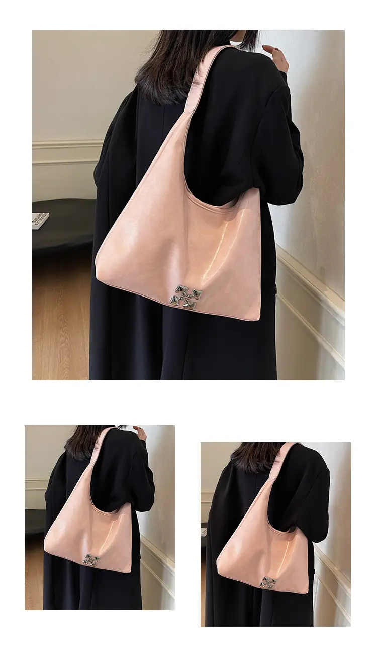Women's Pink PU Shoulder Bag Large Capacity — feature 29