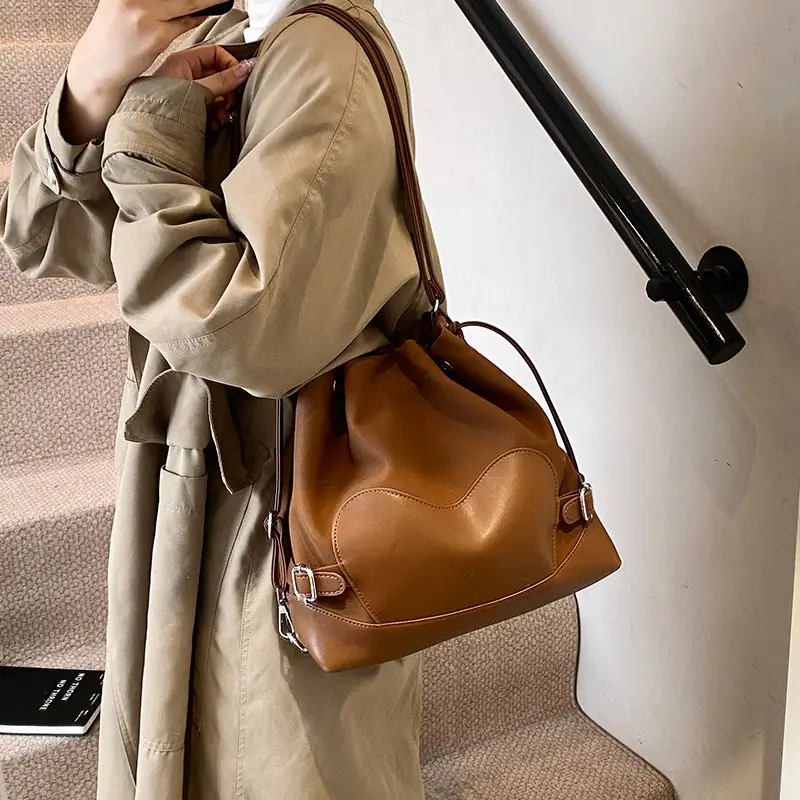 Black Korean High-End Bucket Bag for Women - Image 6