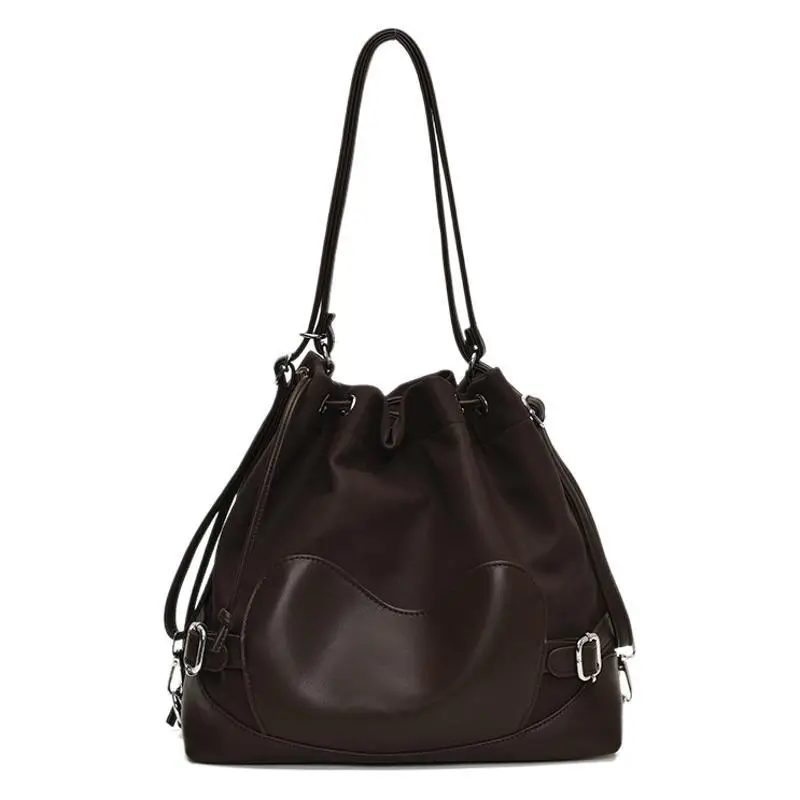 Black Korean High-End Bucket Bag for Women - Image 9