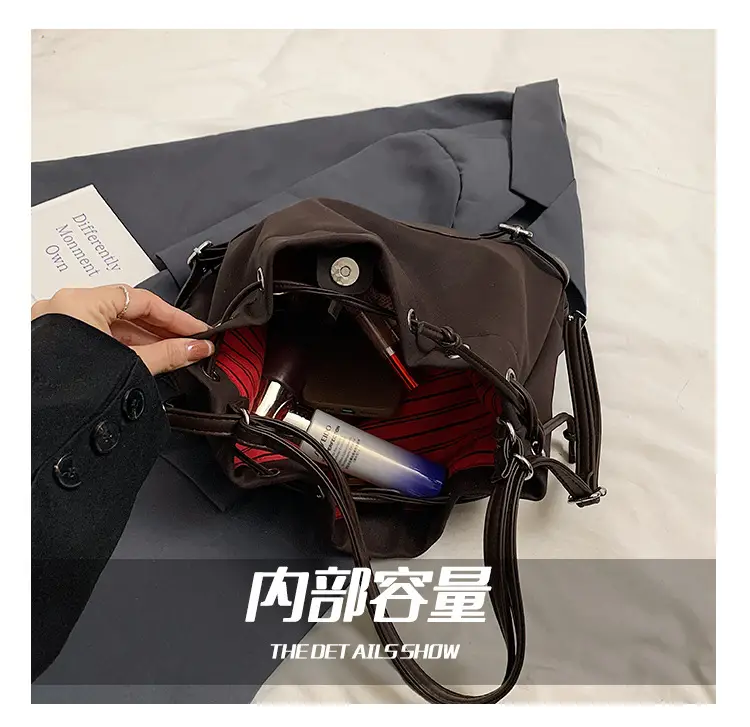 Black Korean High-End Bucket Bag for Women — feature 11