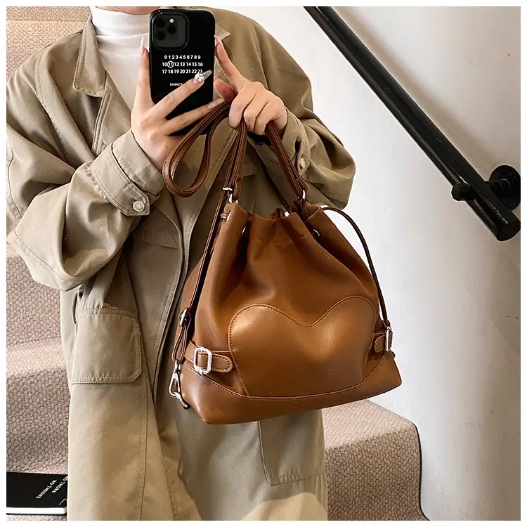 Black Korean High-End Bucket Bag for Women — feature 33