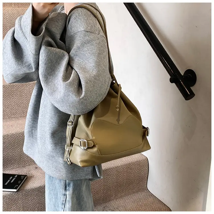 Black Korean High-End Bucket Bag for Women — feature 44
