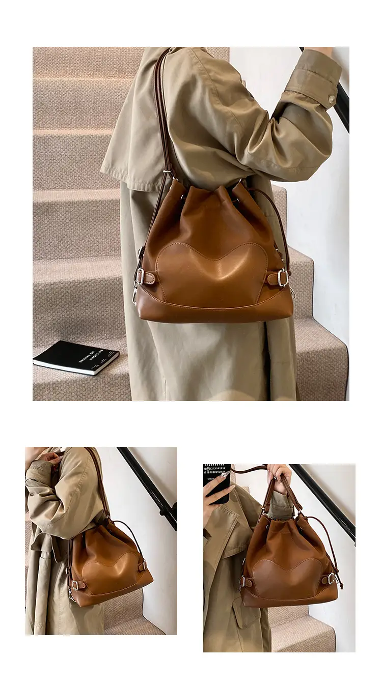 Black Korean High-End Bucket Bag for Women — feature 7