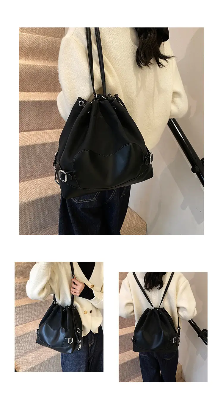 Black Korean High-End Bucket Bag for Women — feature 8