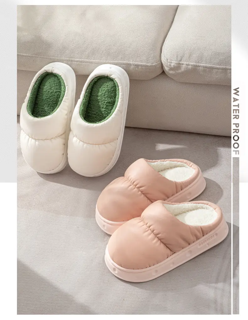 Waterproof Cotton Slippers for Women, Winter 2026 New Model, Non-Slip, Warm, Thick-Soled, Suitable for Outdoor Use, Closed-Toe Slippers for Men, Bulk Purchase Negotiable — feature 3