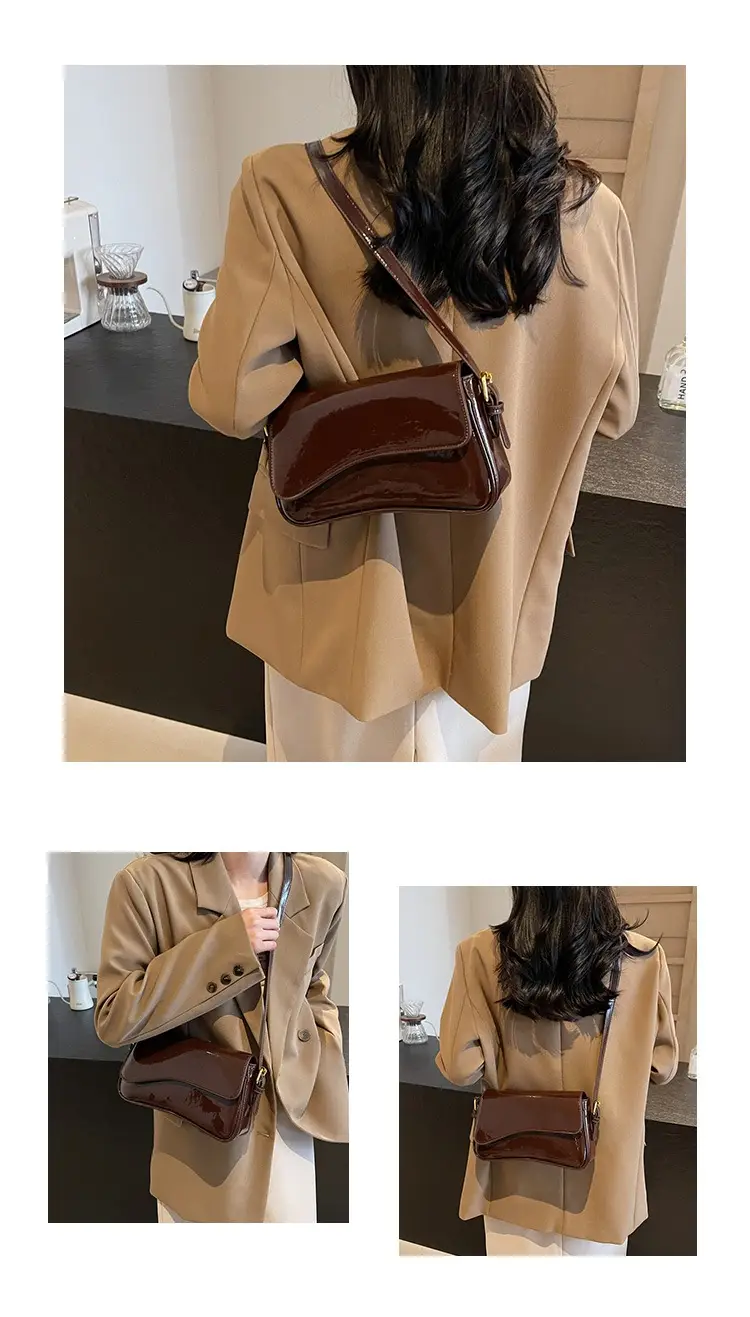 Black Magnetic Buckle Shoulder Bag for Women — feature 10