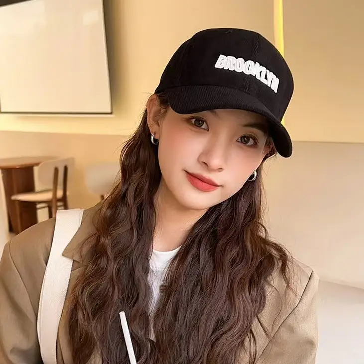 Women Korean Letter Embroidered Baseball Cap Autumn Winter - Image 9