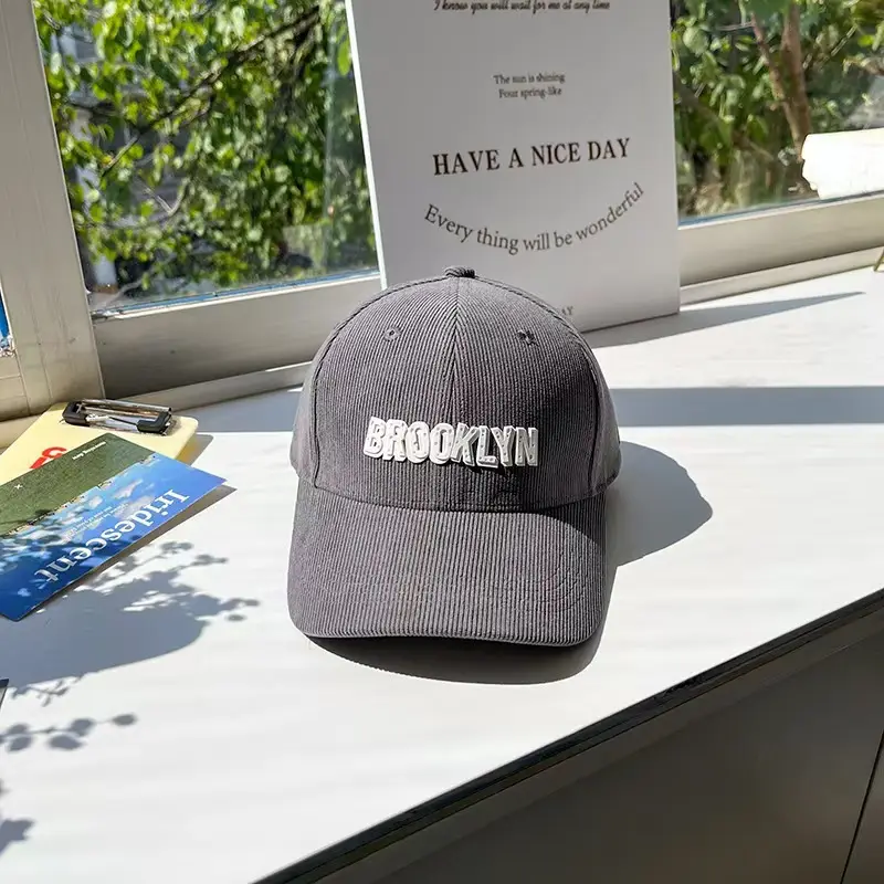 Women Korean Letter Embroidered Baseball Cap Autumn Winter - Image 3