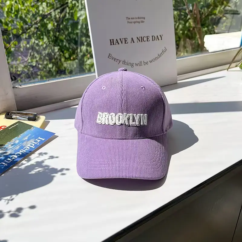 Women Korean Letter Embroidered Baseball Cap Autumn Winter - Image 7