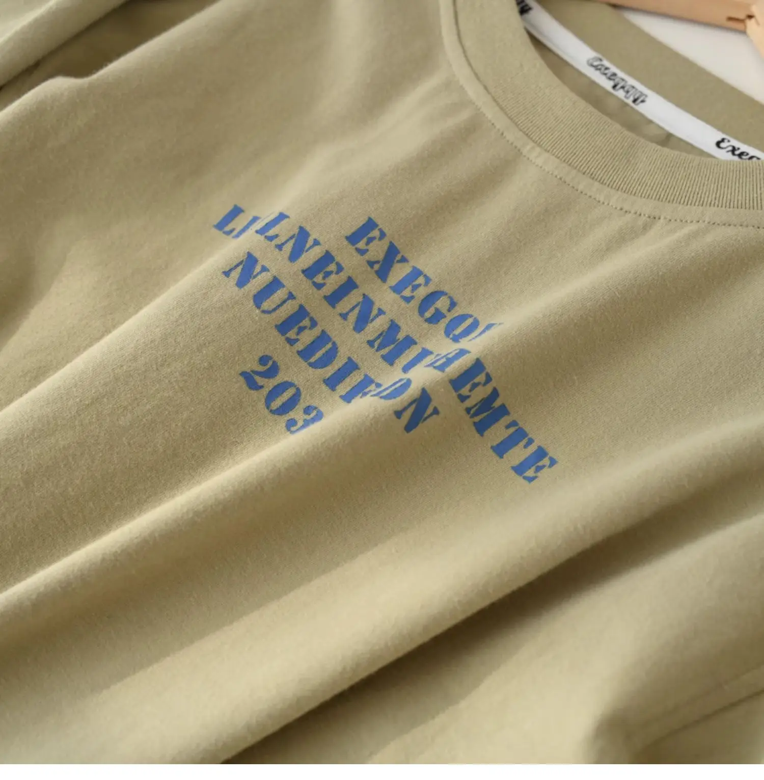 Kids Long Sleeve Cotton T-Shirt Olive Green Medium to XL — feature 22