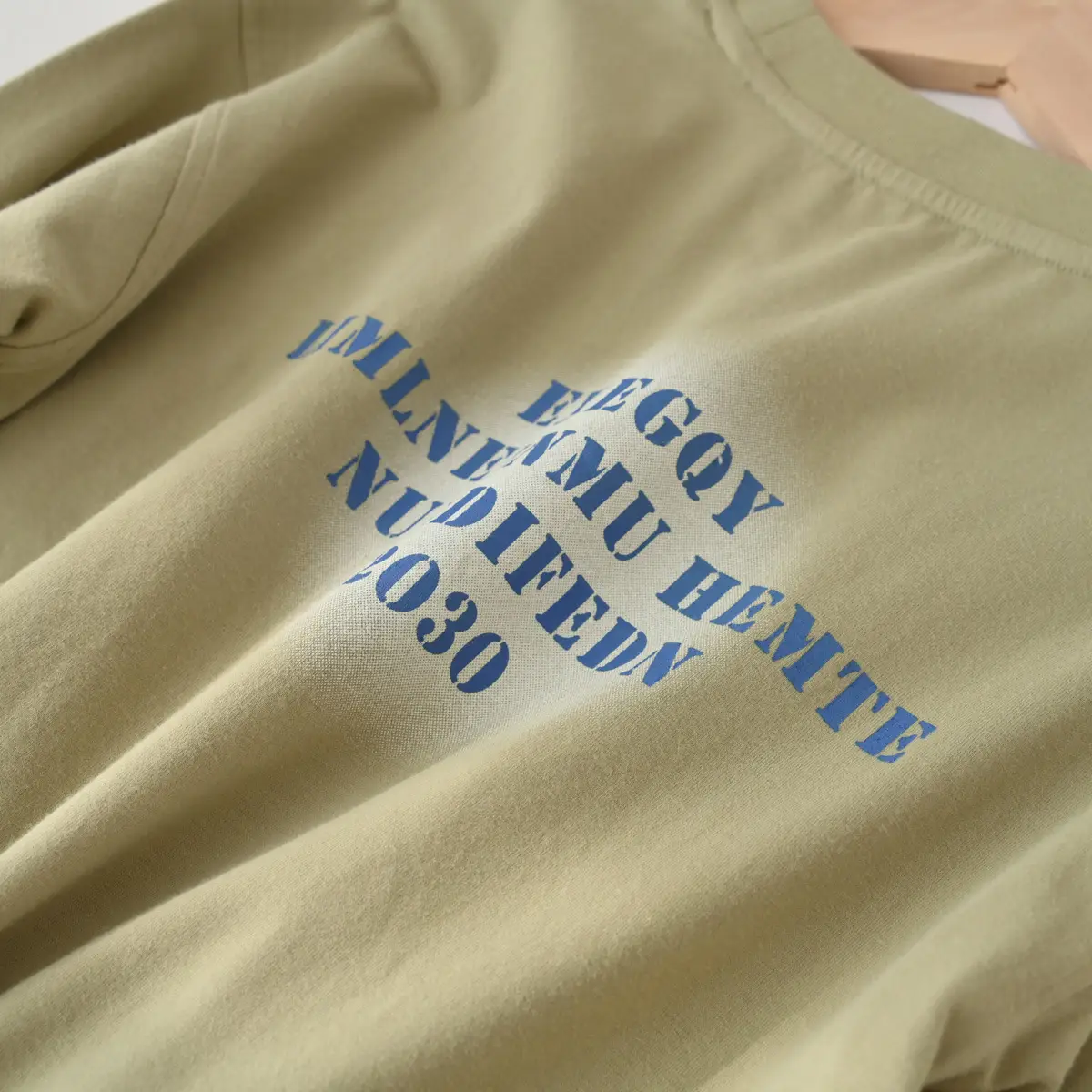 Kids Long Sleeve Cotton T-Shirt Olive Green Medium to XL — feature 23