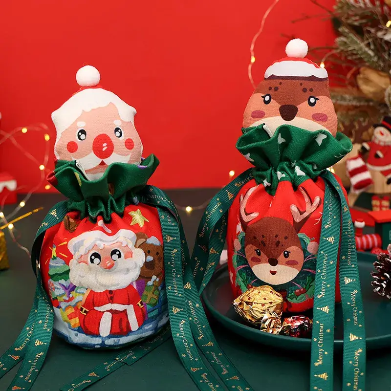 Christmas Apple Candy Bag Red White 22cm - Image 52
