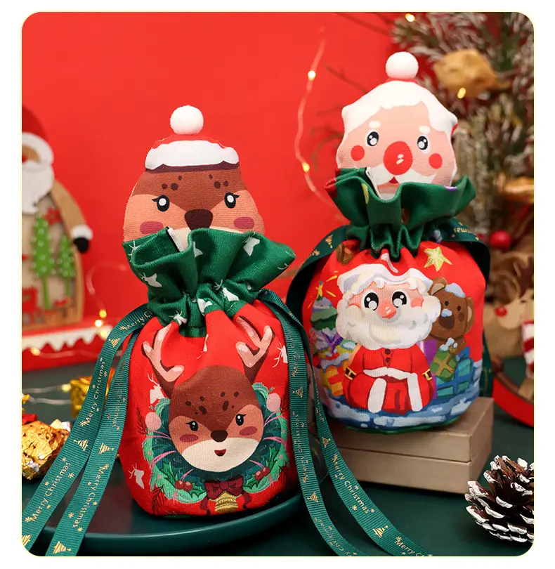 Christmas Apple Candy Bag Red White 22cm — feature 13