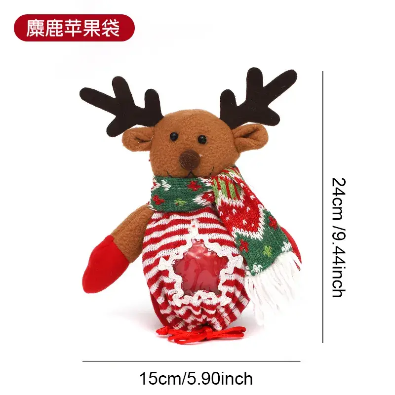 Christmas Apple Candy Bag Red White 22cm - Image 14