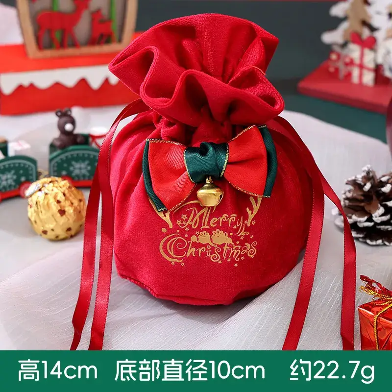 Christmas Apple Candy Bag Red White 22cm - Image 5