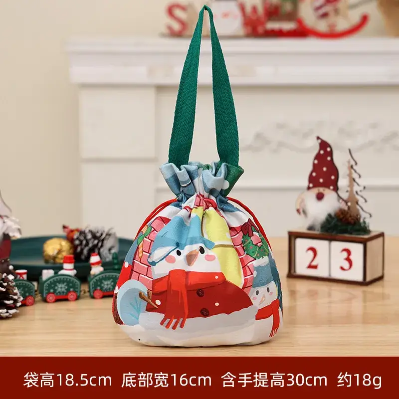 Christmas Apple Candy Bag Red White 22cm - Image 8