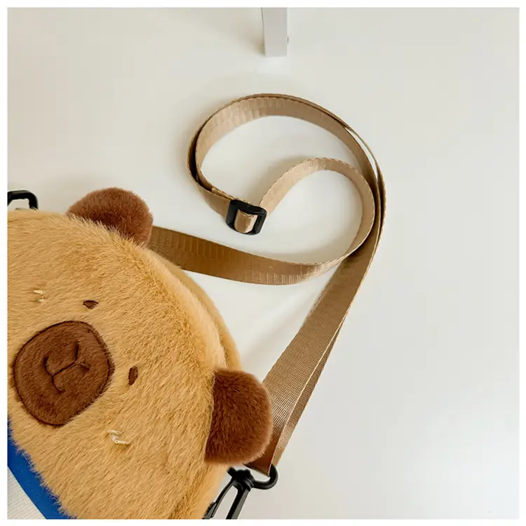 Cute Plush Shoulder Bag with Capybara Design — feature 10