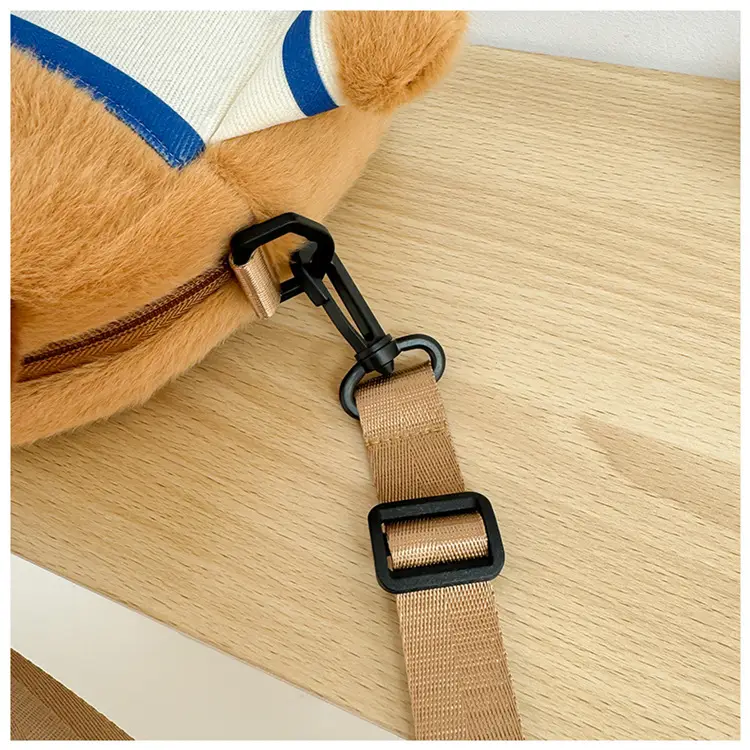 Cute Plush Shoulder Bag with Capybara Design — feature 11