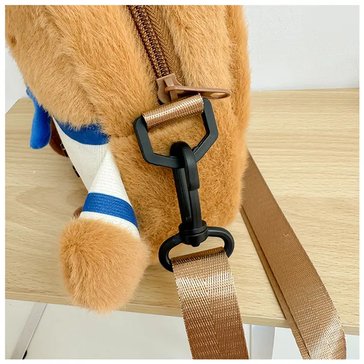 Cute Plush Shoulder Bag with Capybara Design — feature 12