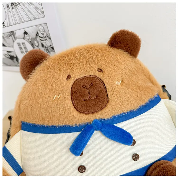 Cute Plush Shoulder Bag with Capybara Design — feature 14