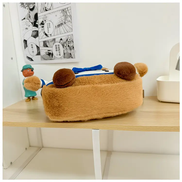 Cute Plush Shoulder Bag with Capybara Design — feature 35