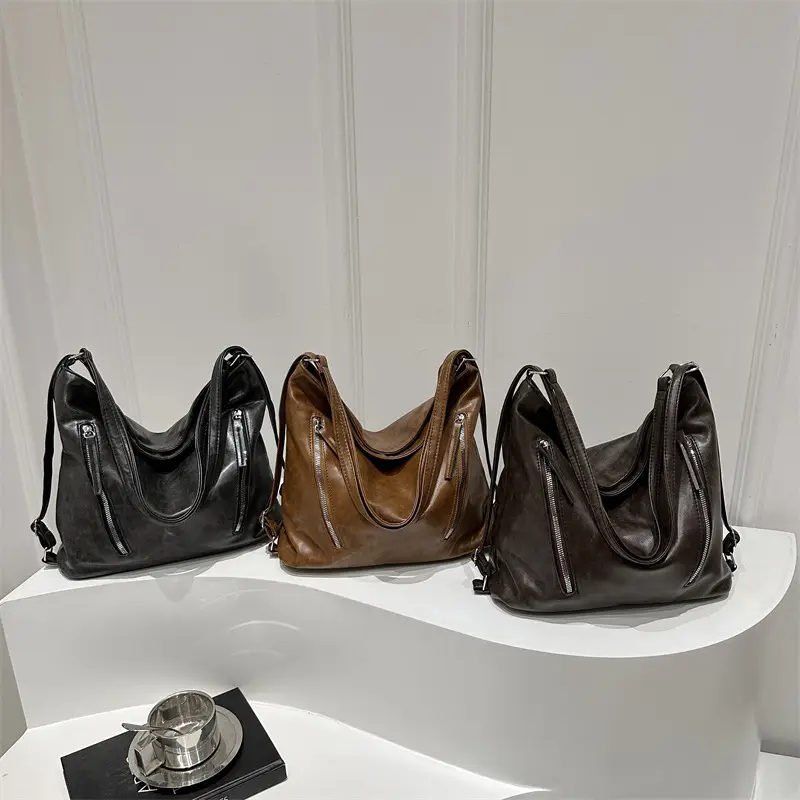 Black Leather Shoulder Crossbody Bag for Women - Image 7