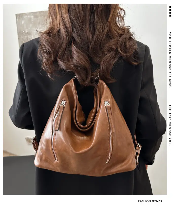 Black Leather Shoulder Crossbody Bag for Women — feature 1